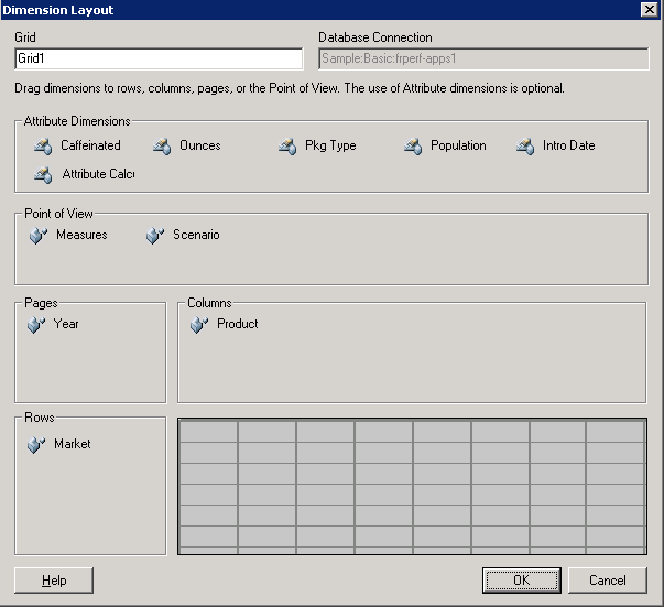 Dimension Layout Dialog Box